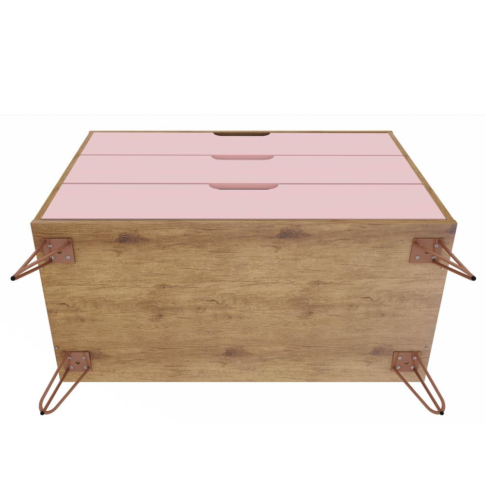 Rockefeller Dresser - Set of 2 in Nature and Rose Pink. Picture 8