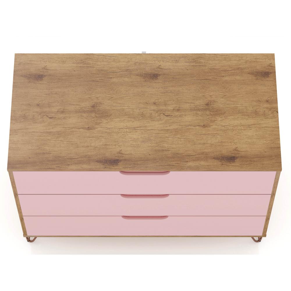 Rockefeller Dresser - Set of 2 in Nature and Rose Pink. Picture 10