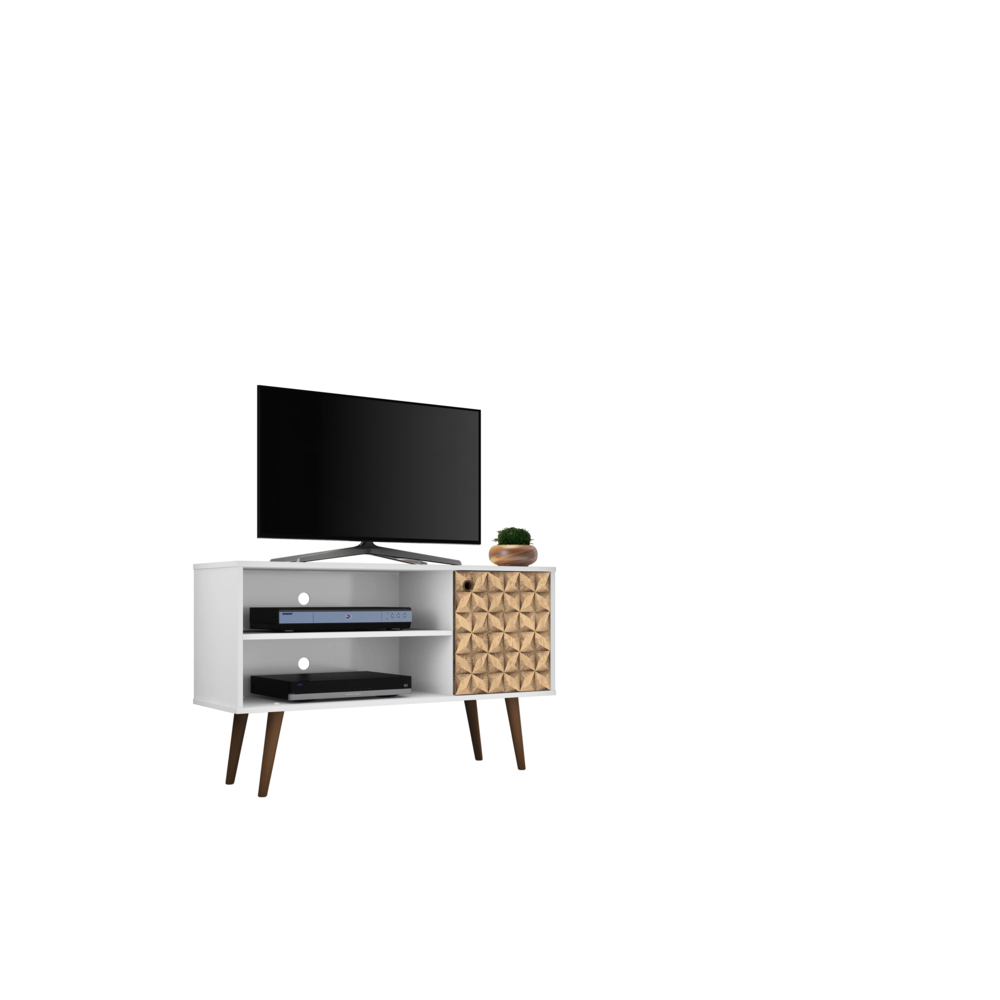Liberty TV Stand 42.52 in White and 3D. Picture 9