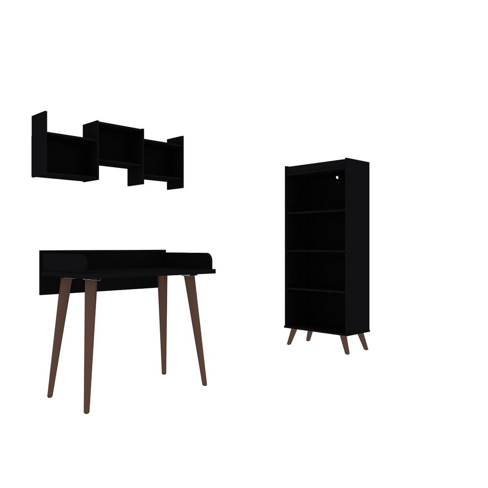 Hampton 3- Piece Home Basic Office Set in Black. The main picture.
