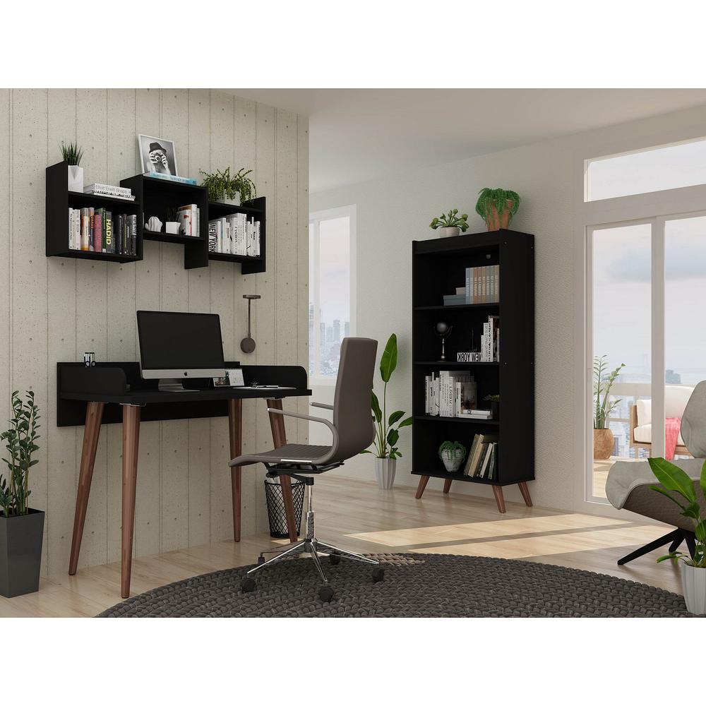 Hampton 3- Piece Home Basic Office Set in Black. Picture 2