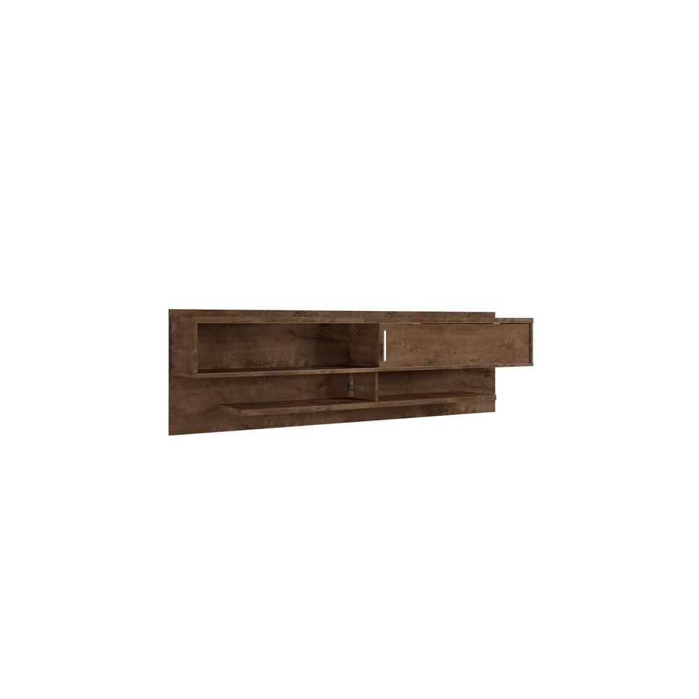 Astor 70.86 Floating Entertainment Center in Rustic Brown. Picture 4