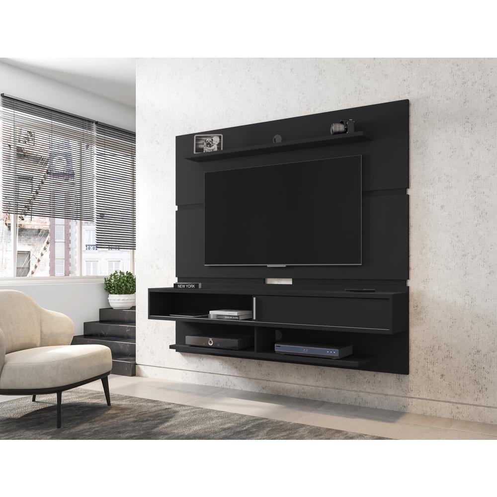 Astor 70.86 Floating Entertainment Center in Black. Picture 2