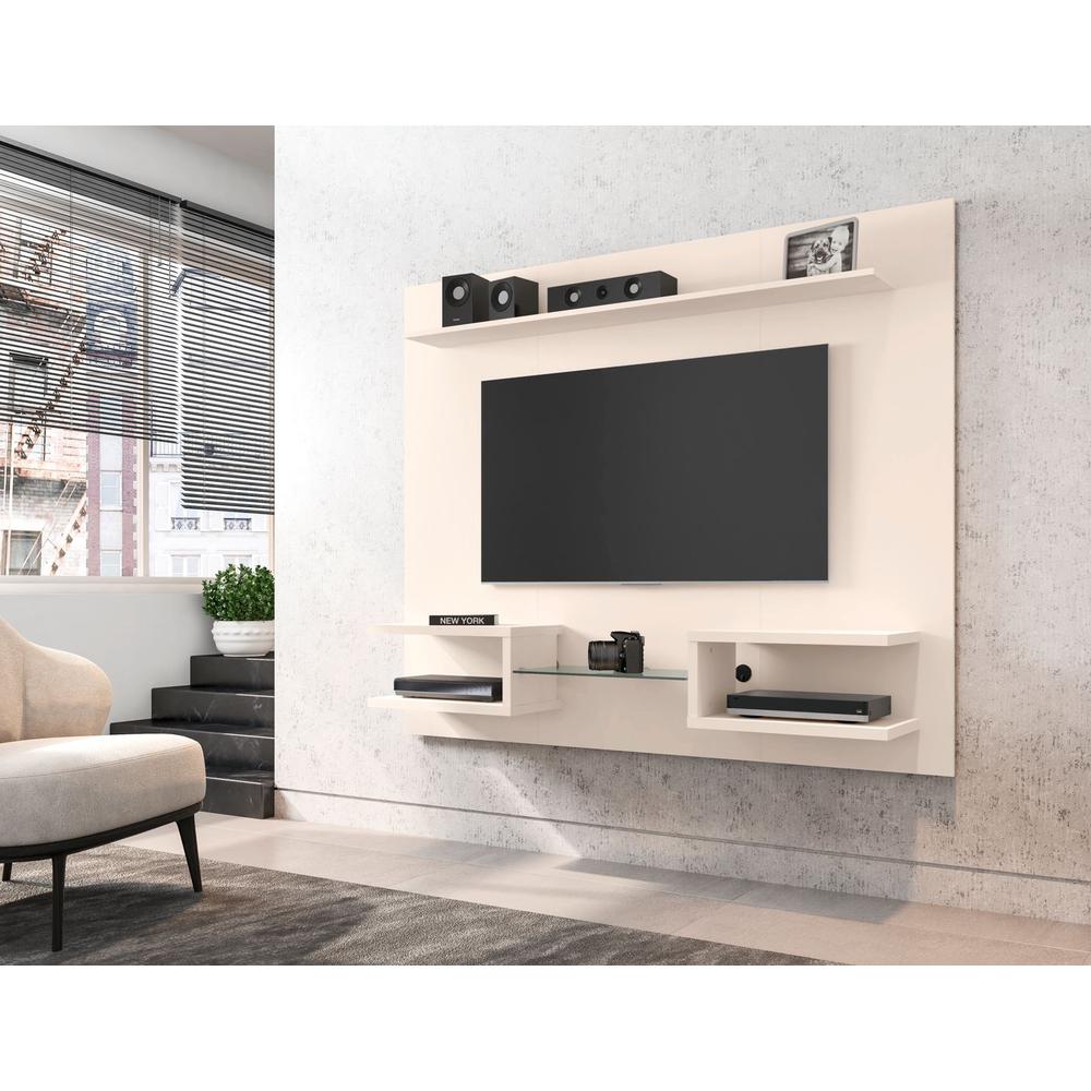 Plaza 64.25 Floating Entertainment Center in Off White. Picture 2