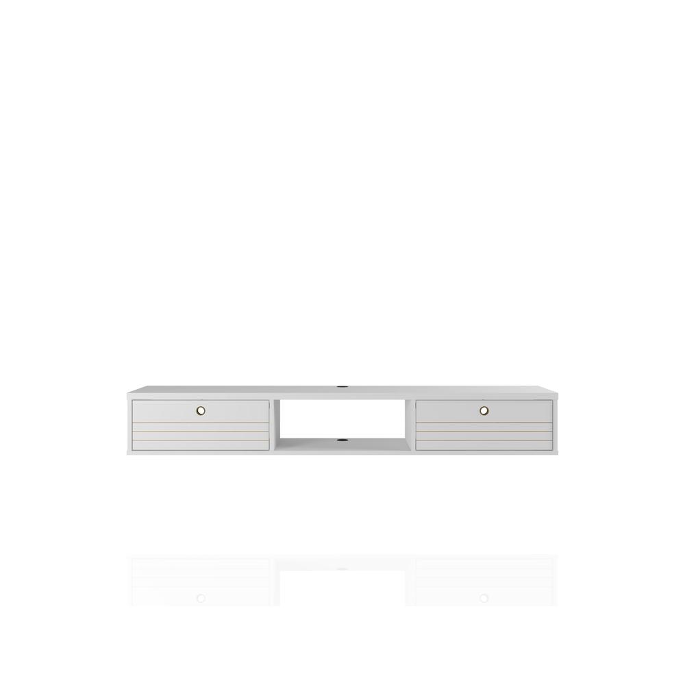 Liberty 62.99 Floating Office Desk in White. Picture 1