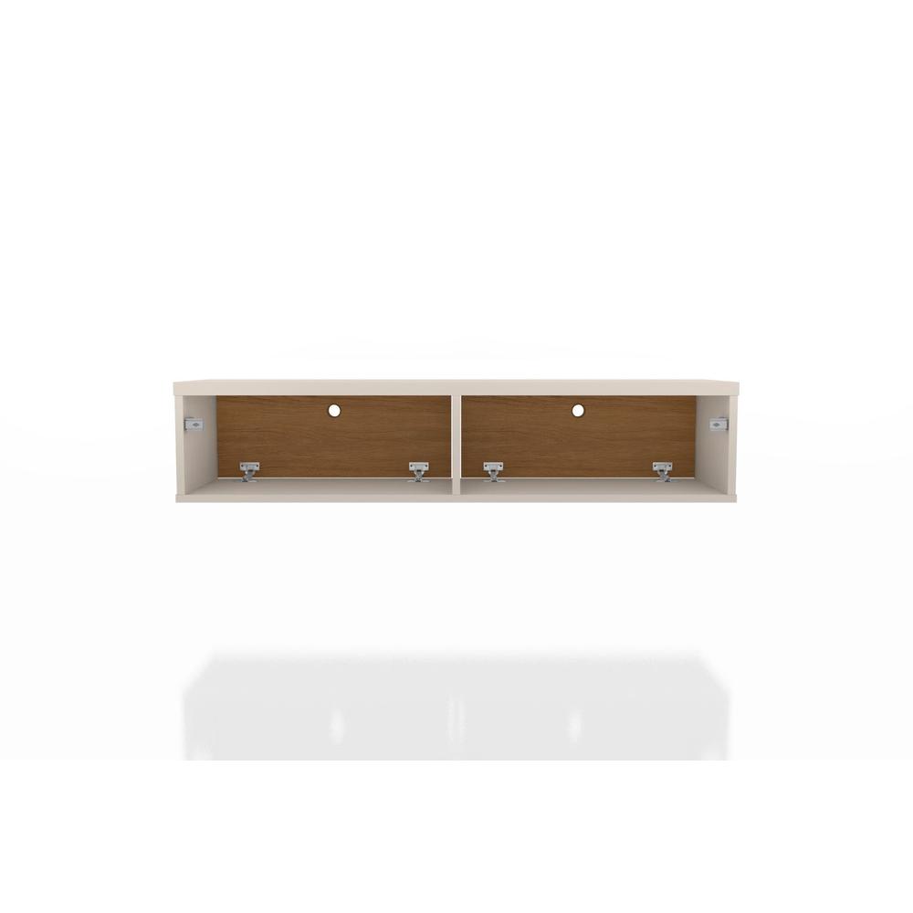 Liberty 42.28 Floating Entertainment Center in Off White and Cinnamon. Picture 8