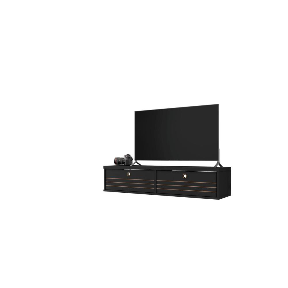 Liberty 42.28 Floating Entertainment Center in Black. Picture 1