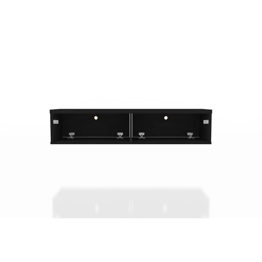Liberty 42.28 Floating Entertainment Center in Black. Picture 9