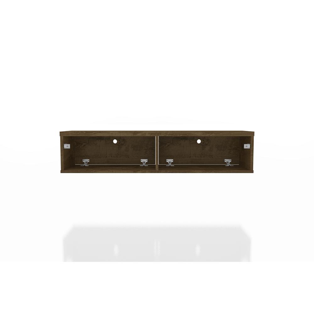 Liberty 42.28 Floating Entertainment Center in Rustic Brown. Picture 9
