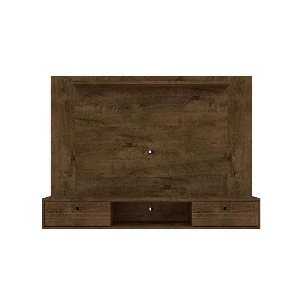 Liberty 70.86" Floating Entertainment Center in Rustic Brown. Picture 1