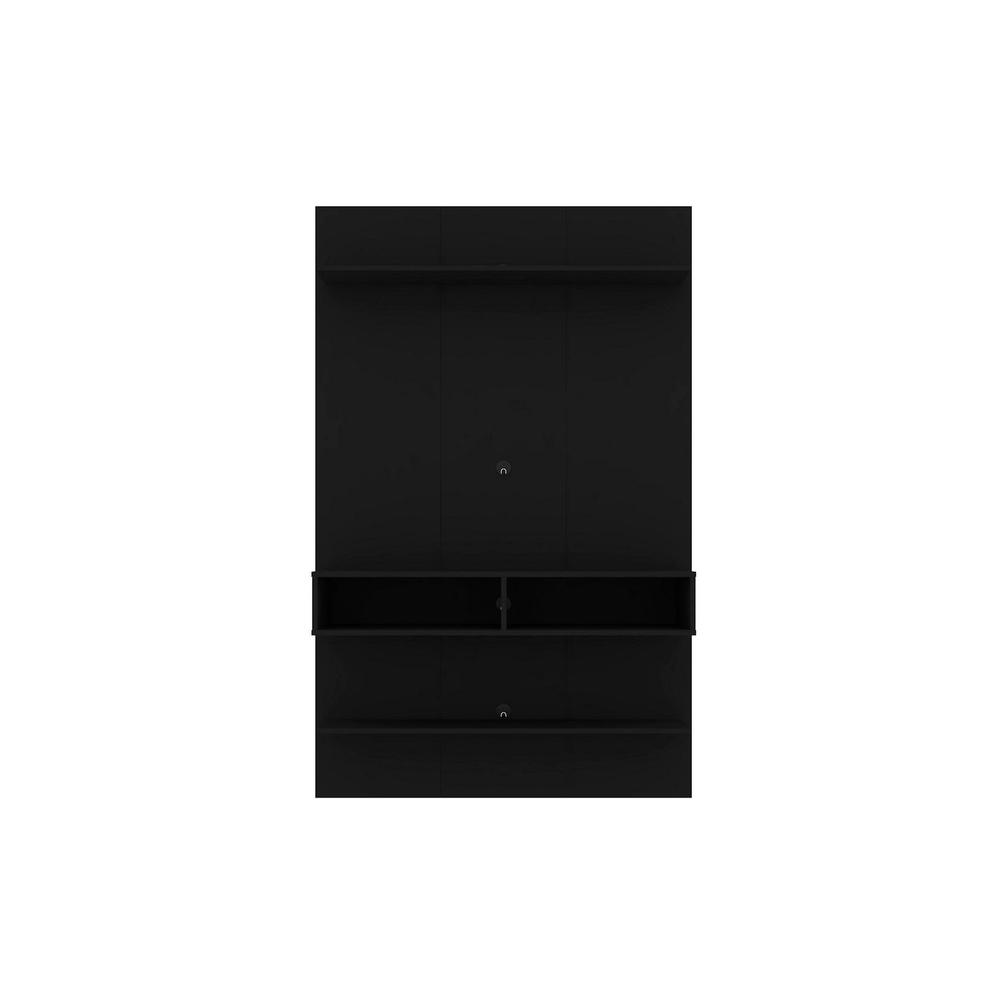 Libra Long Floating 45.35" Entertainment Center in Black. Picture 1