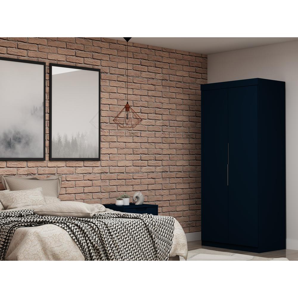 Mulberry 2.0 Sectional Wardrobe Closet in Tatiana Midnight Blue. Picture 2