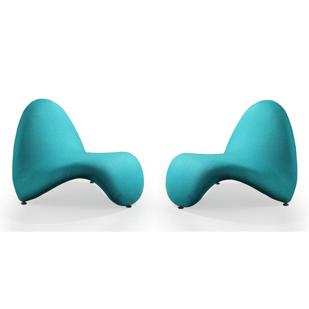 MoMa Accent Chair in Teal (Set of 2). The main picture.