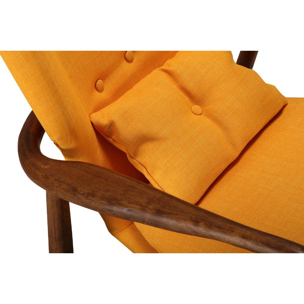 Bradley Accent Chair in Yellow and Walnut (Set of 2). Picture 7
