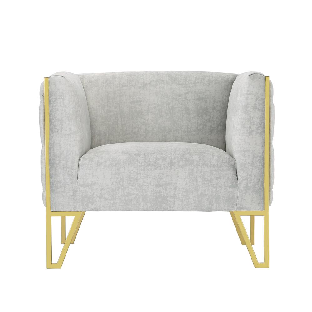 Vector Accent Chair in Grey and Gold (Set of 2). Picture 4