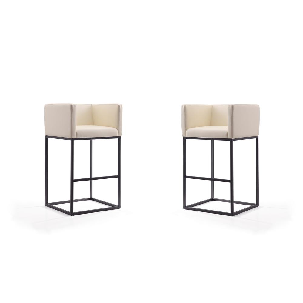 Embassy Barstool in Cream and Black (Set of 2). Picture 1