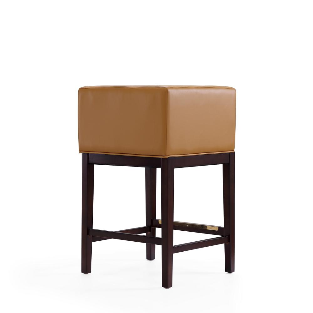 Kingsley Counter Stool in Camel and Dark Walnut (Set of 2). Picture 5