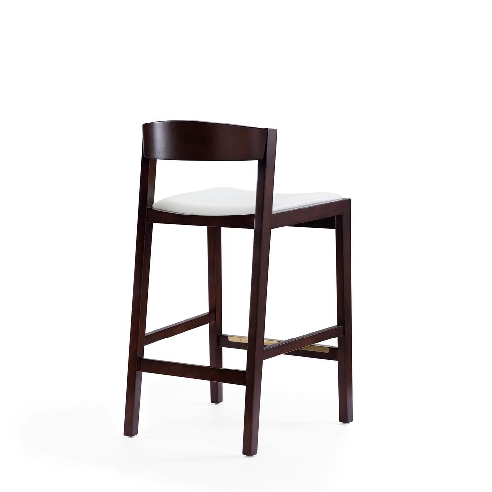 Klismos Counter Stool in Ivory and Dark Walnut (Set of 2). Picture 5