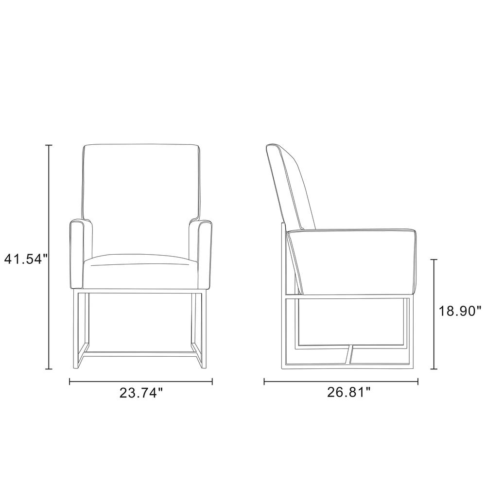 Element Dining Armchair in Blue (Set of 2). Picture 2