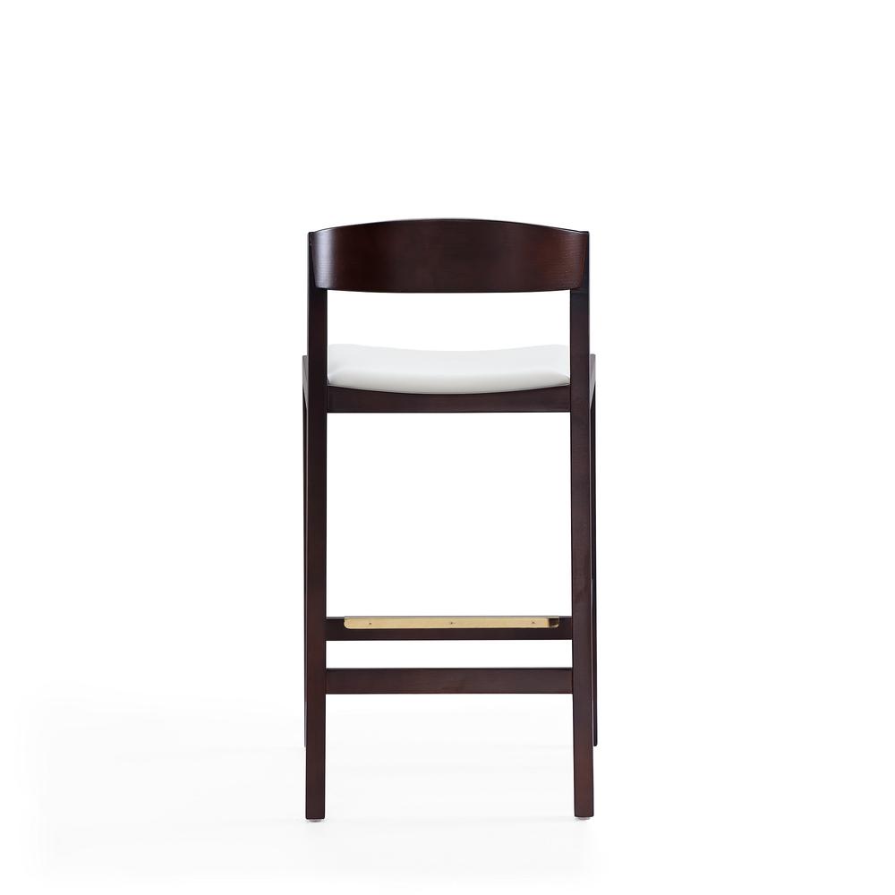 Klismos Counter Stool in Ivory and Dark Walnut (Set of 3). Picture 6