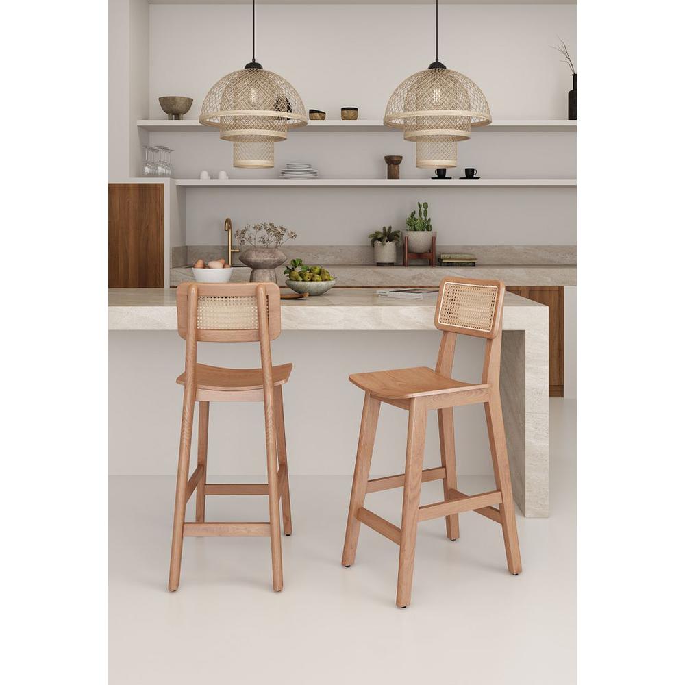 Versailles Counter Stool in Nature Cane - Set of 3. Picture 2
