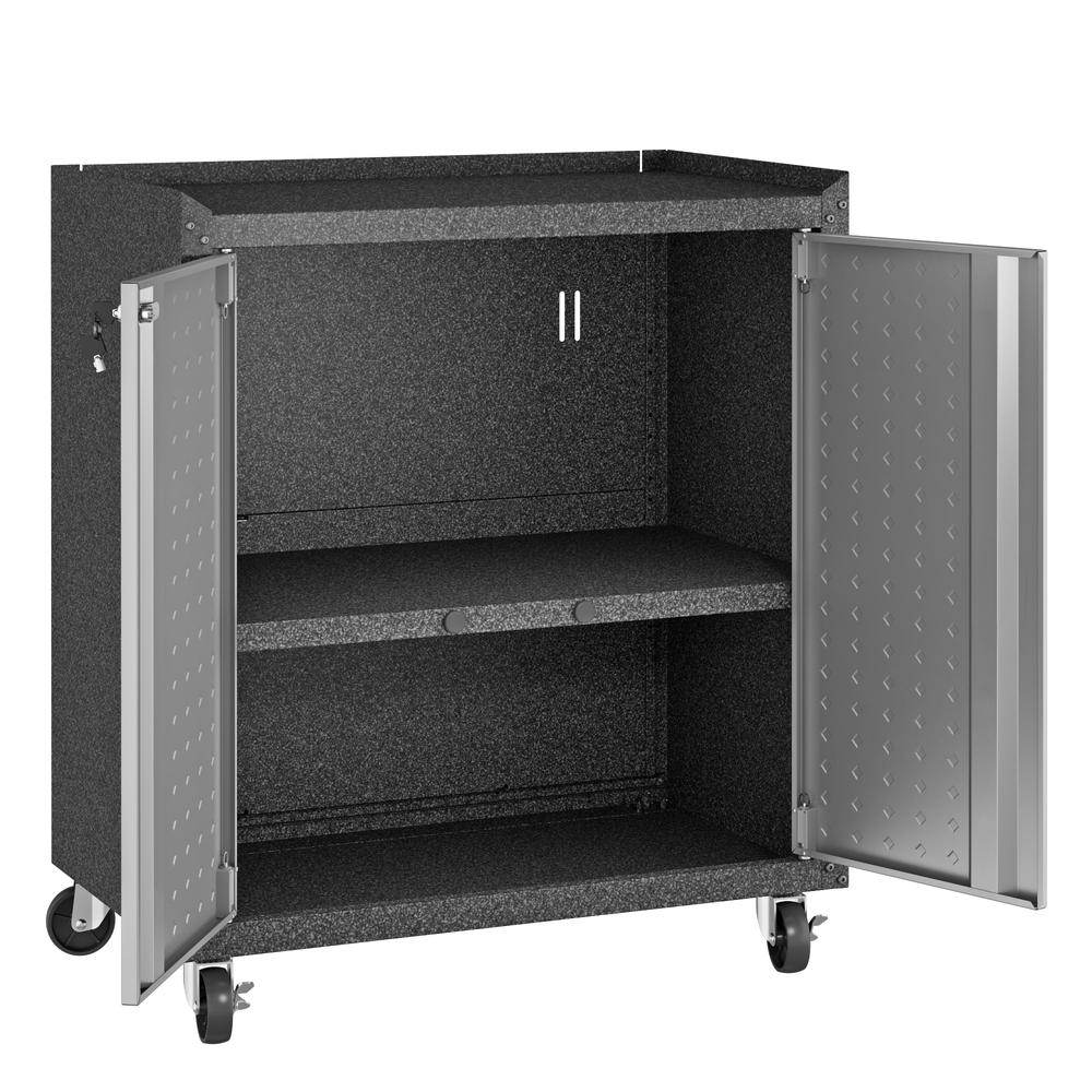 Fortress 31.5" Mobile Garage Cabinet with Shelves. Picture 7