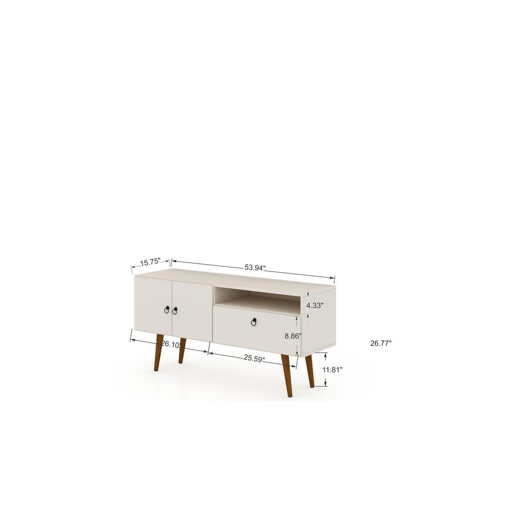 Tribeca 53.94 TV Stand in Off White. Picture 4