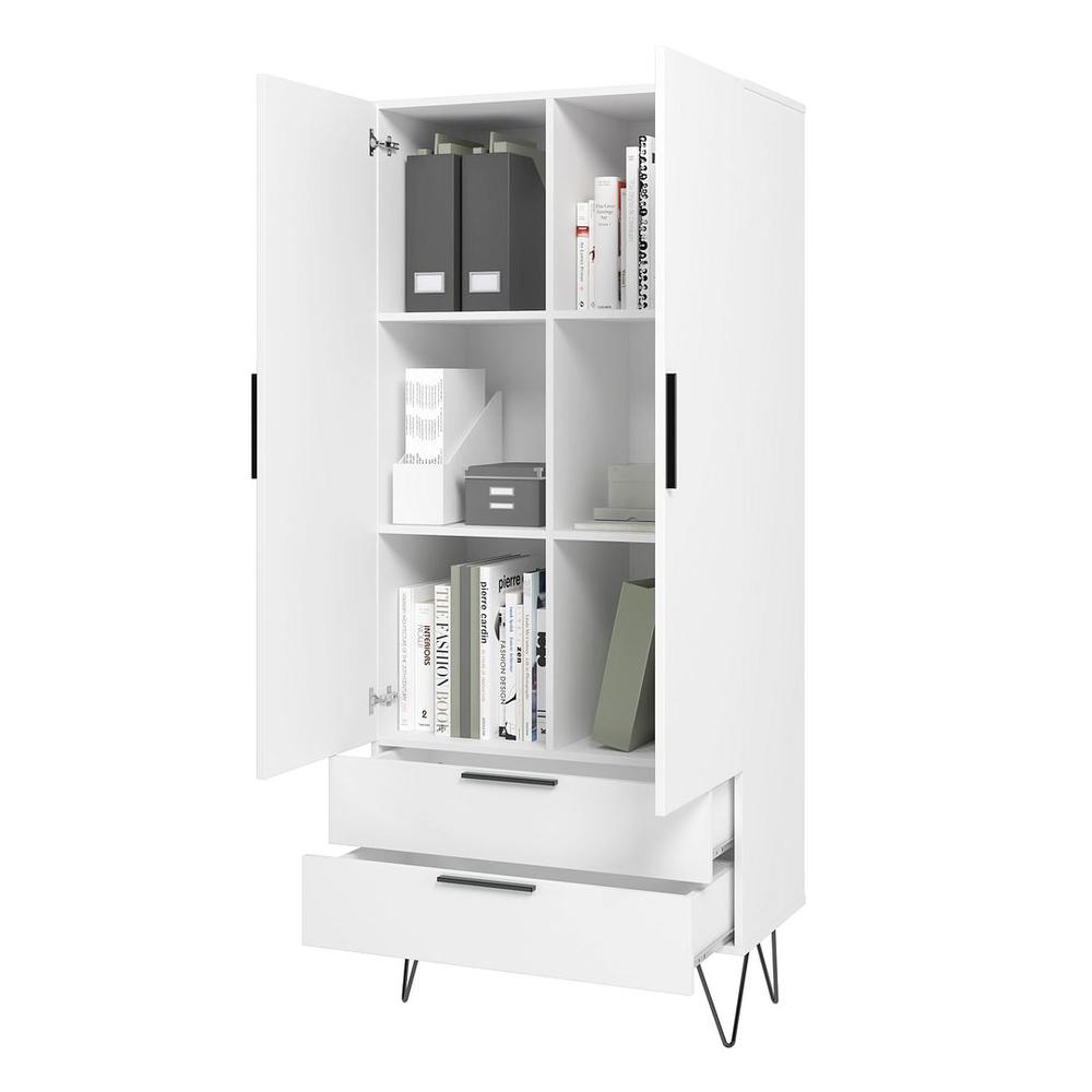 Beekman 67.32 Tall Cabinet with 6 Shelves in White. Picture 4