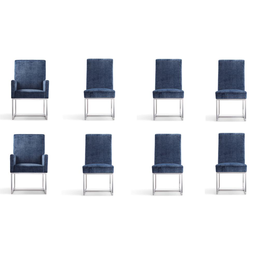 Element 8-Piece Dining Chairs  in Blue. Picture 1