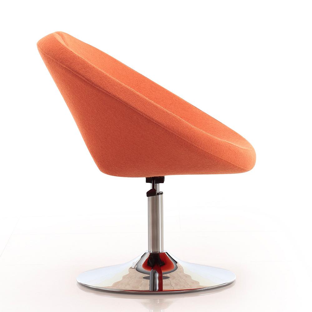 Perch Adjustable Chair in Orange and Polished Chrome. Picture 5