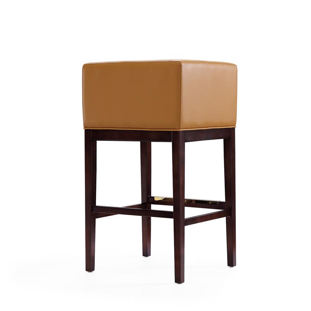 Kingsley Barstool in Camel and Dark Walnut. Picture 4