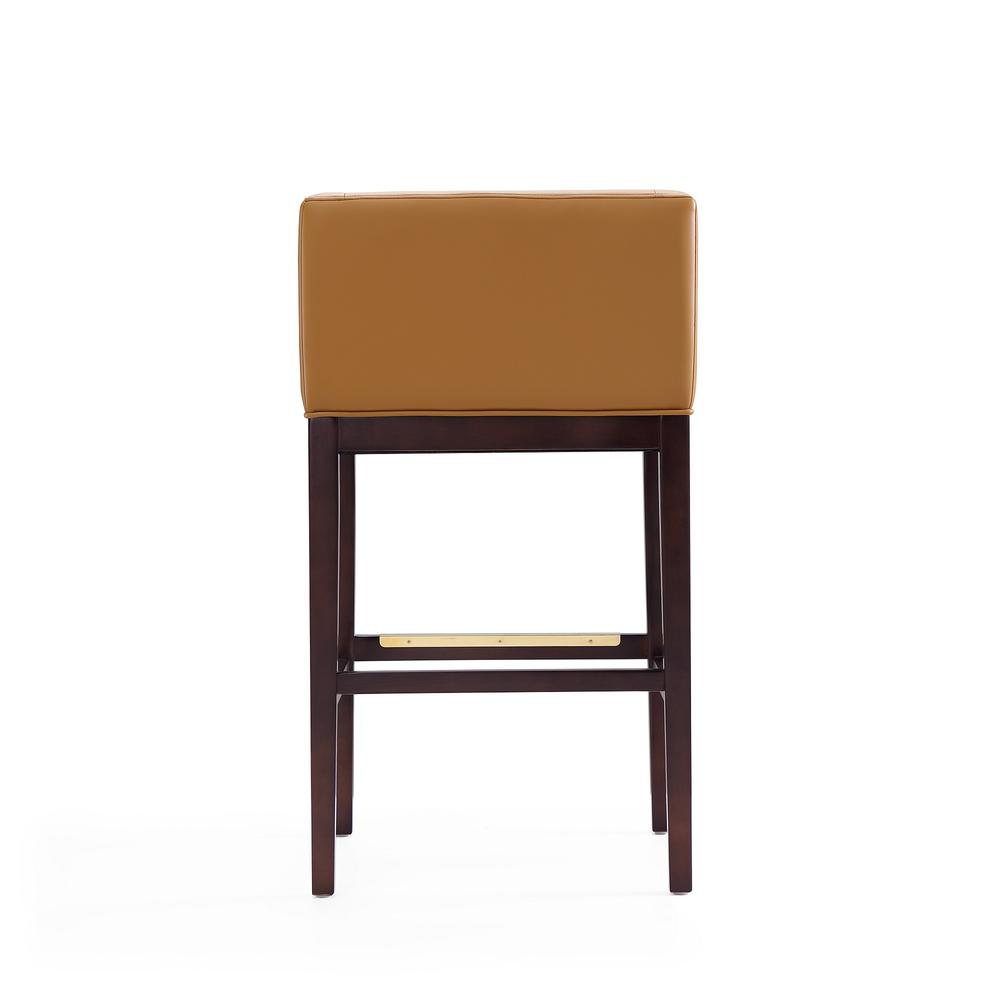 Kingsley Barstool in Camel and Dark Walnut. Picture 5