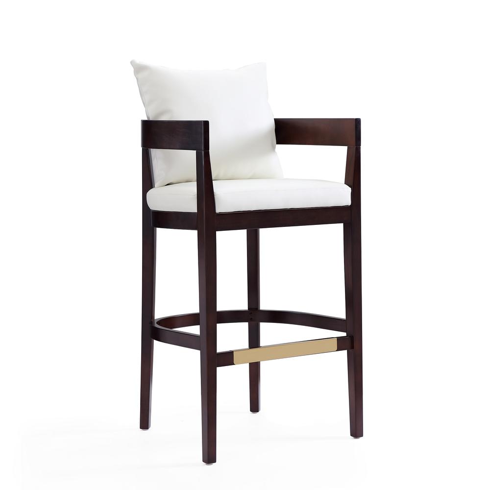 Ritz Barstool in Ivory and Dark Walnut. Picture 2