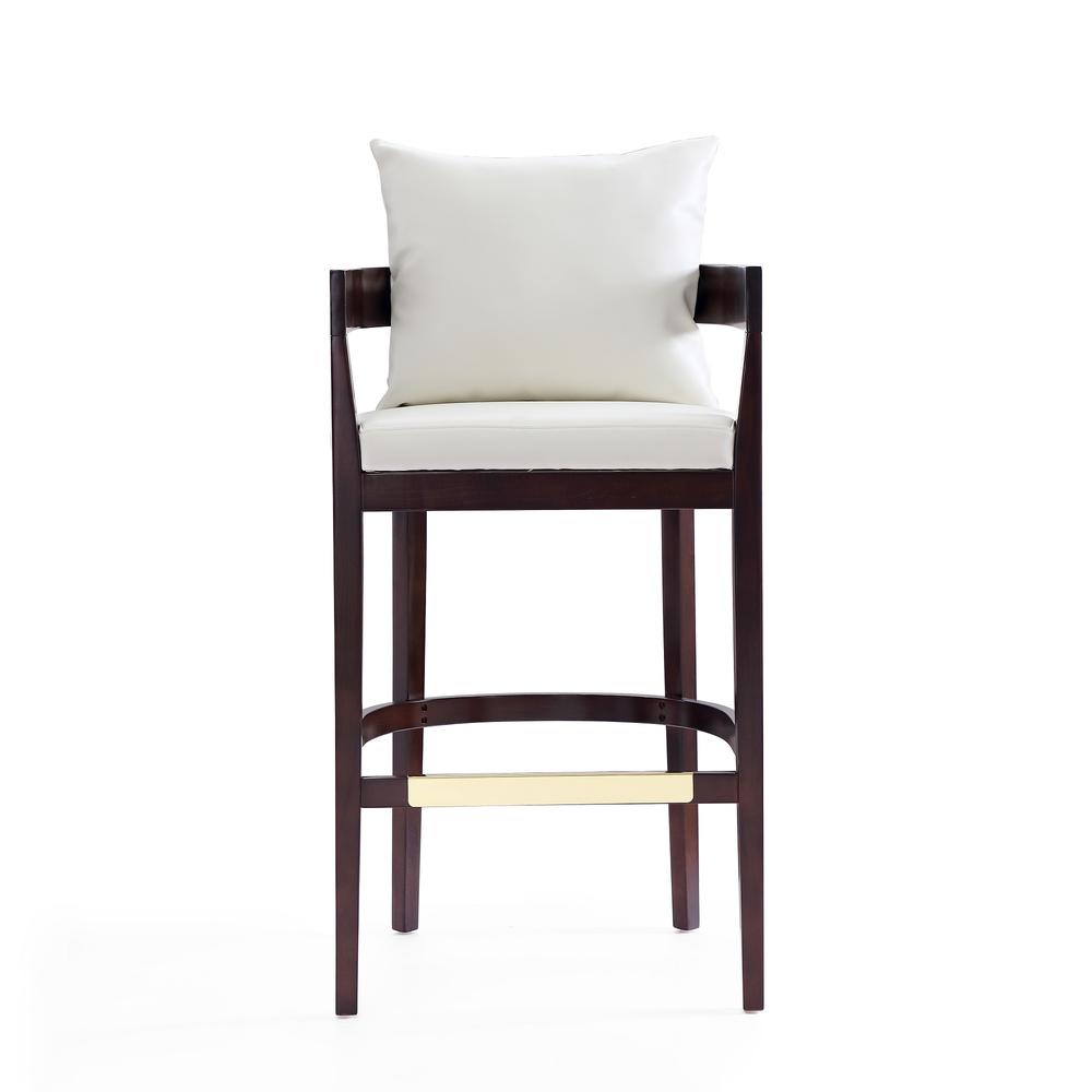 Ritz Barstool in Ivory and Dark Walnut. Picture 3