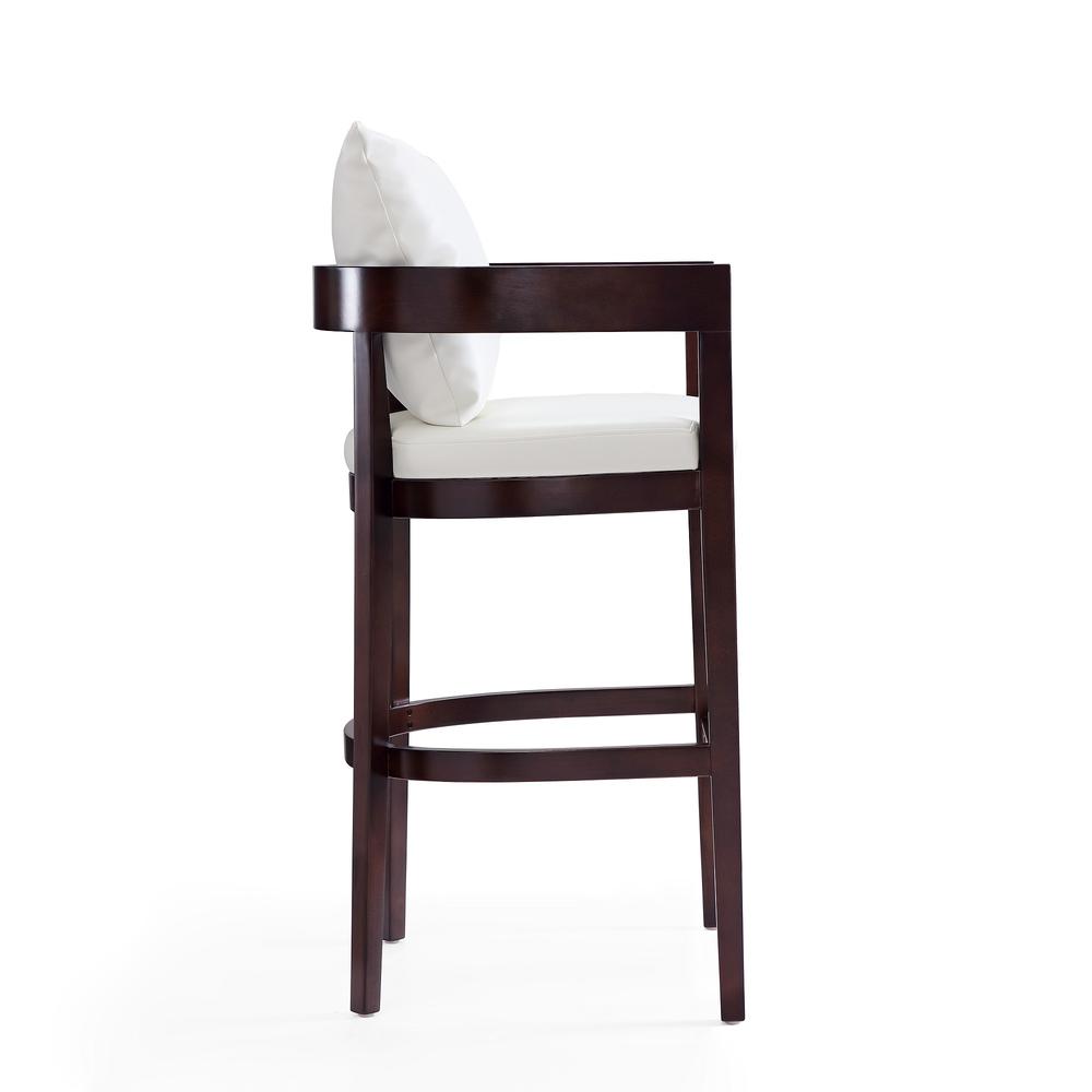Ritz Barstool in Ivory and Dark Walnut. Picture 4