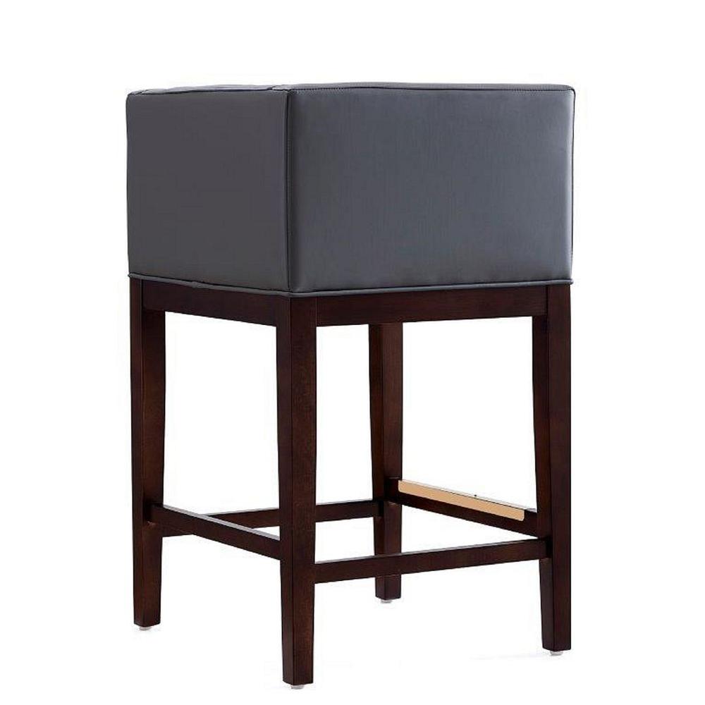 Kingsley Counter Stool in Grey and Dark Walnut. Picture 4