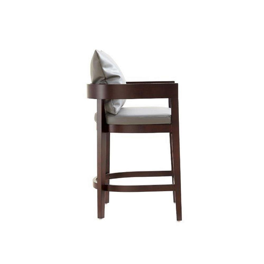 Ritz Counter Stool in Grey and Dark Walnut. Picture 3