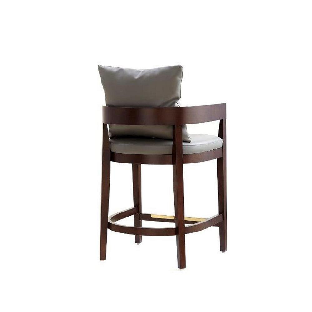 Ritz Counter Stool in Grey and Dark Walnut. Picture 4