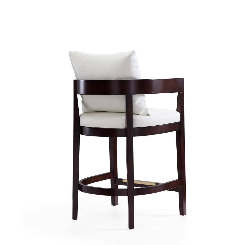 Ritz Counter Stool in Ivory and Dark Walnut. Picture 5