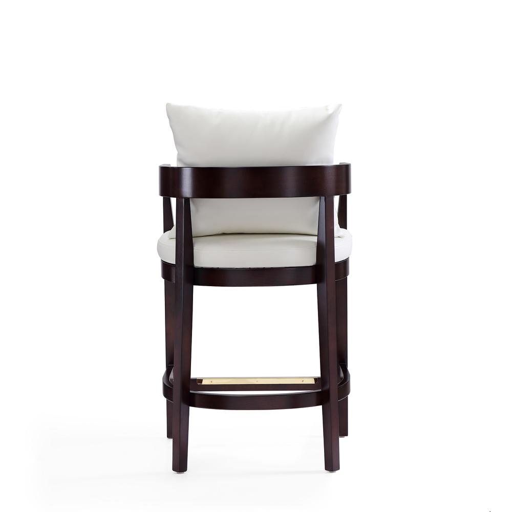 Ritz Counter Stool in Ivory and Dark Walnut. Picture 6
