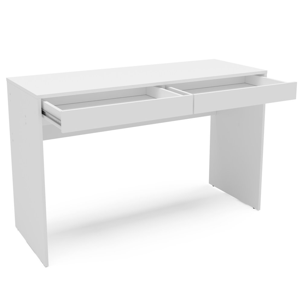 Polifurniture Lindoia 2 Drawer Writing Desk, White. Picture 6