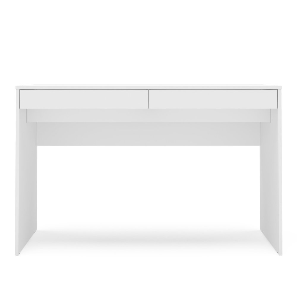 Polifurniture Lindoia 2 Drawer Writing Desk, White. Picture 1