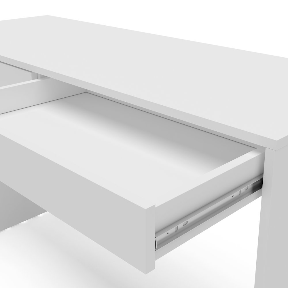 Polifurniture Lindoia 2 Drawer Writing Desk, White. Picture 9