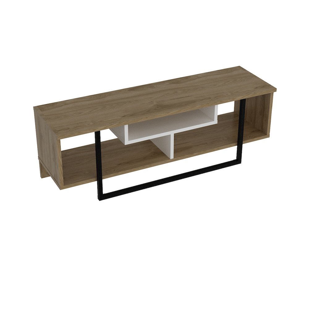 Asal 47'' Tv Stand - Oud Oak & White. Picture 1