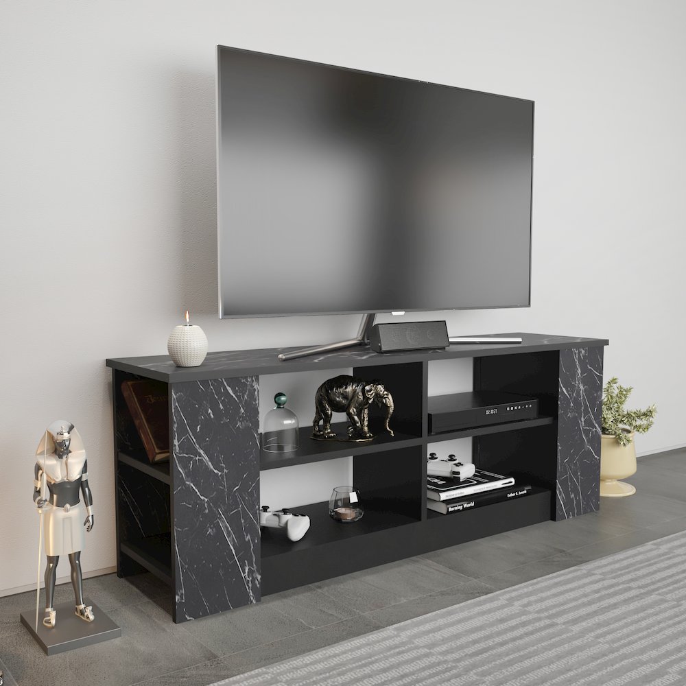 Space Tv Stand Bendire Black. Picture 3