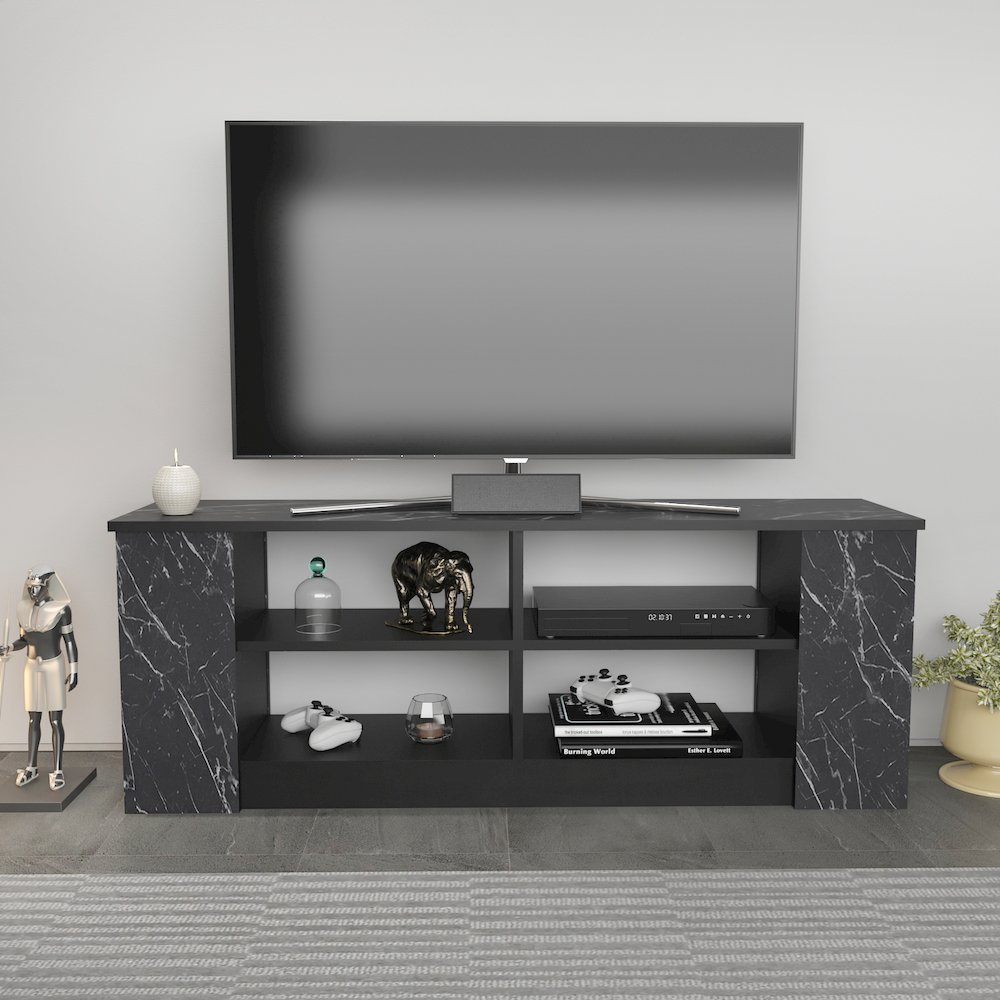 Space Tv Stand Bendire Black. Picture 4