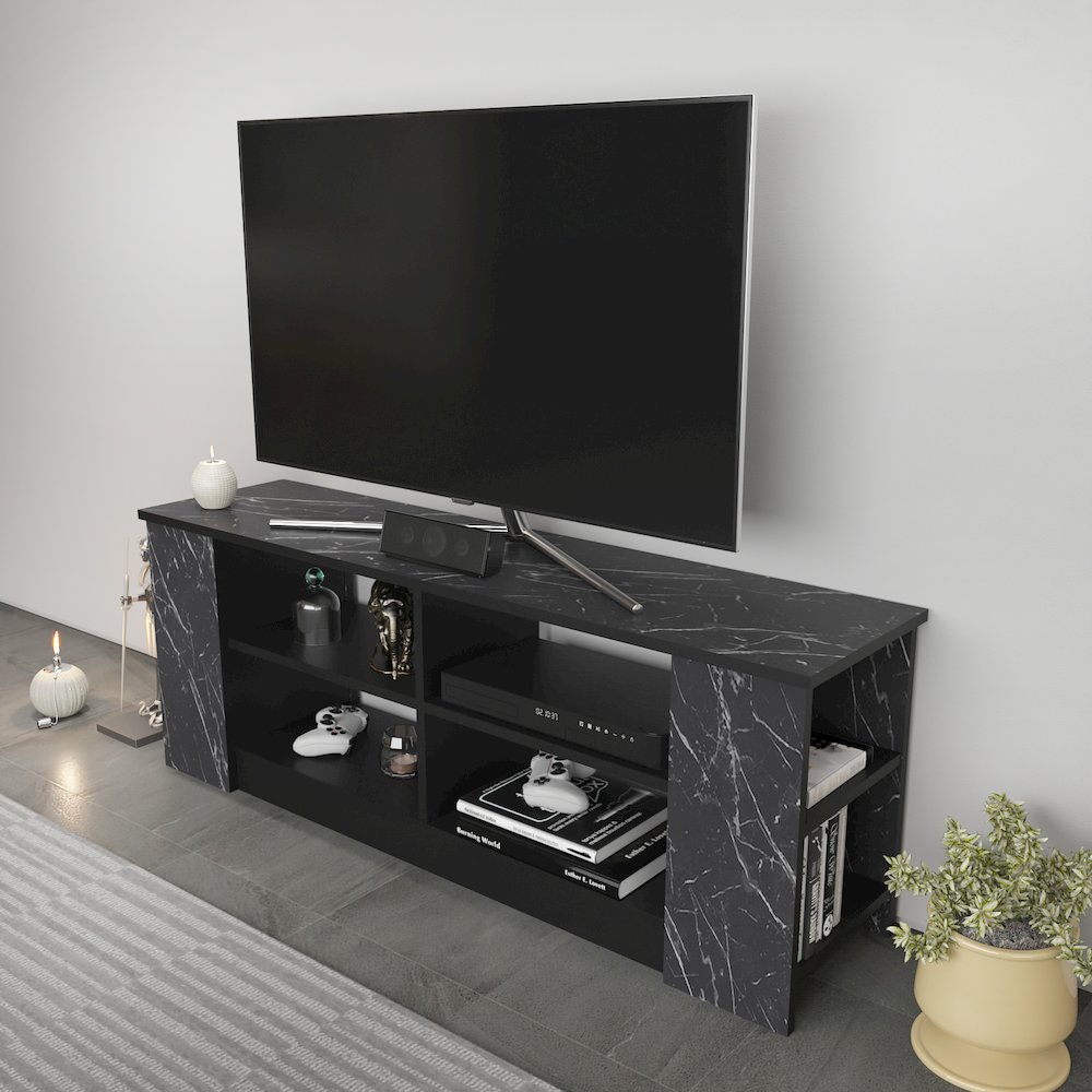 Space Tv Stand Bendire Black. Picture 5