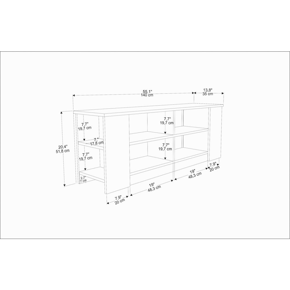 Space Tv Stand Bendire Black. Picture 6