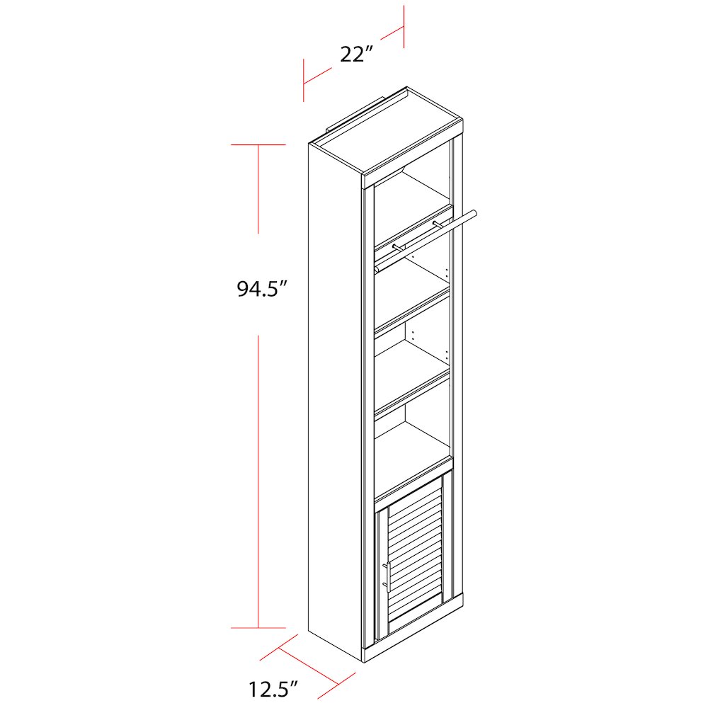 Parker House Catalina 22 In. Open Top Bookcase. Picture 10