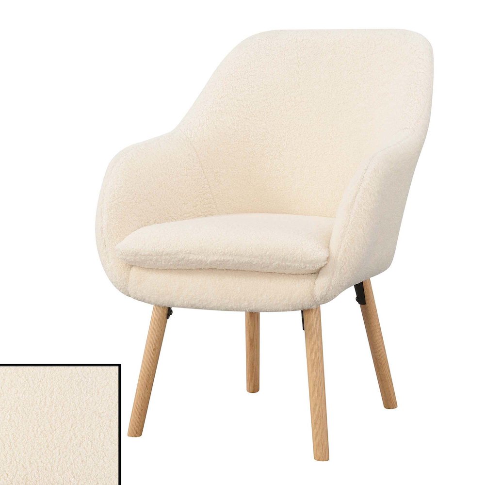 Take a Seat Charlotte Sherpa Accent Chair, Sherpa Crème. Picture 1
